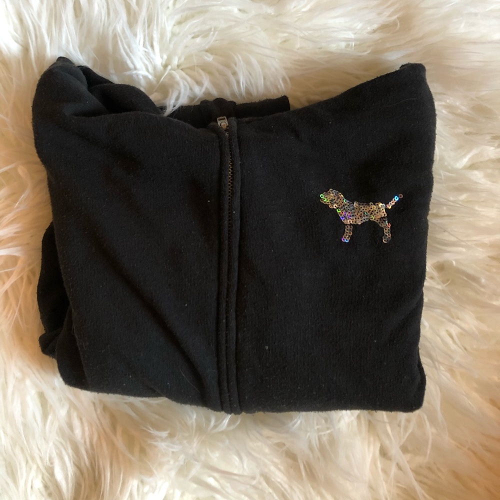 Victoria’s Secret Pink Black zip up